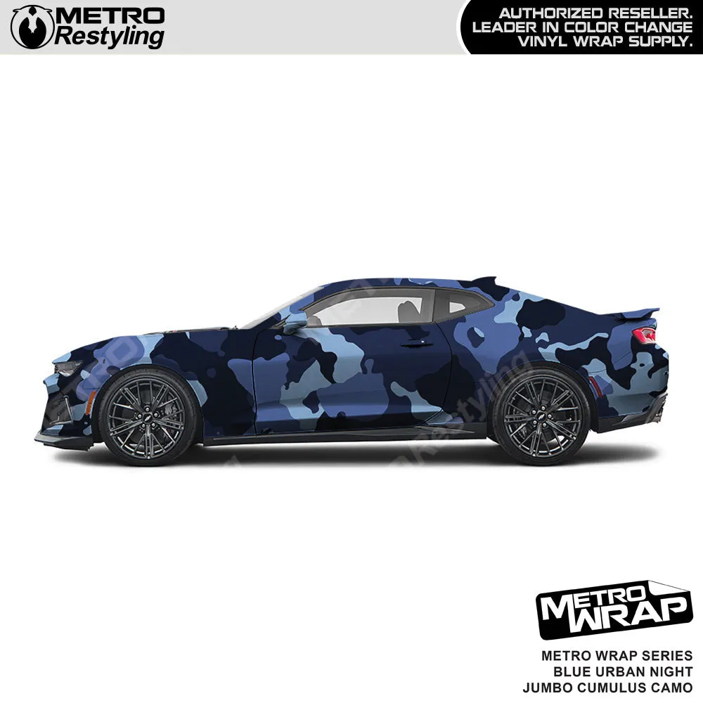 Metro Wrap Jumbo Cumulus Blue Urban Night Camouflage Vinyl Film