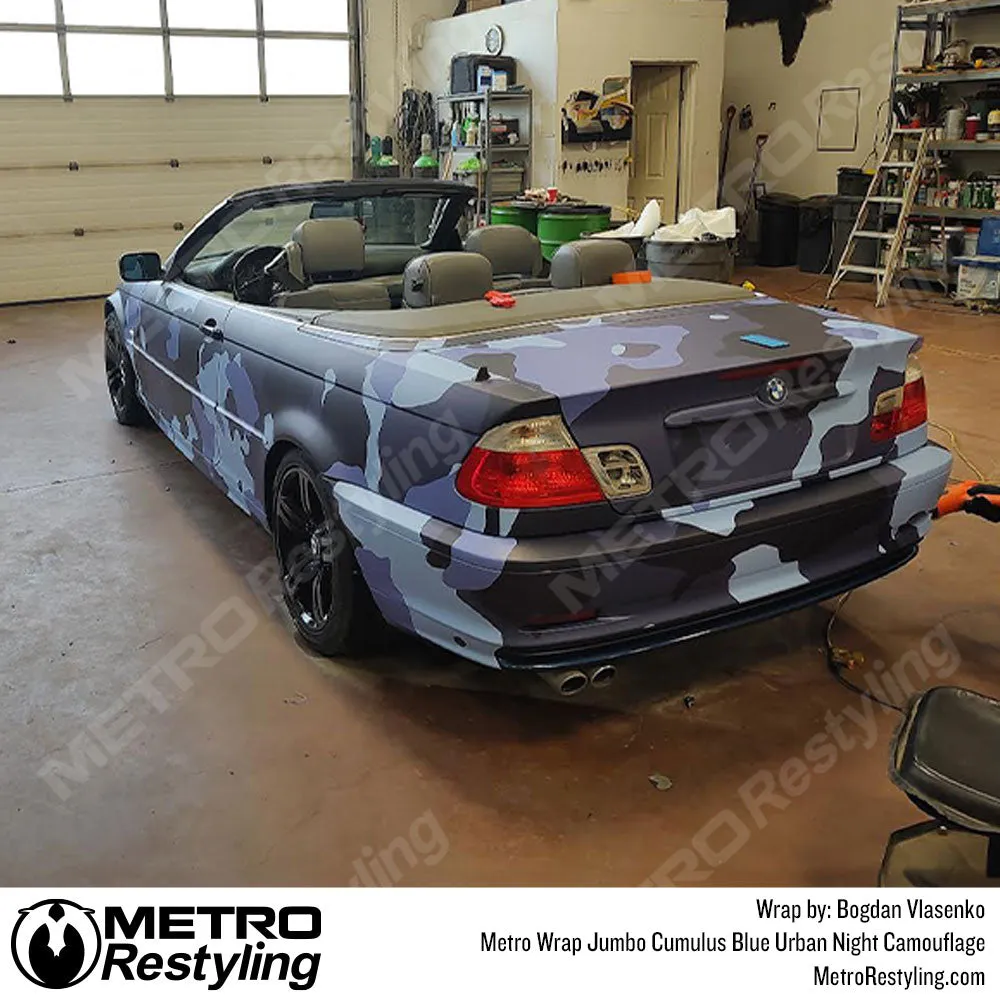 Metro Wrap Jumbo Cumulus Blue Urban Night Camouflage Vinyl Film