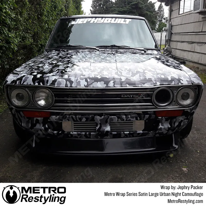 Metro Wrap Large Classic Urban Night Camouflage Vinyl Film