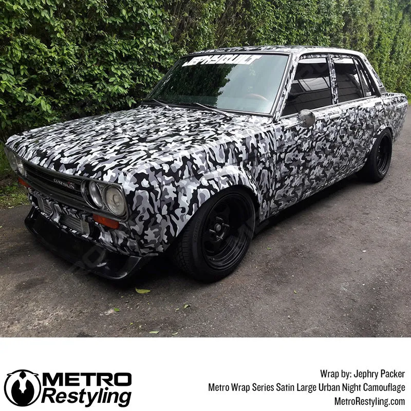 Metro Wrap Large Classic Urban Night Camouflage Vinyl Film