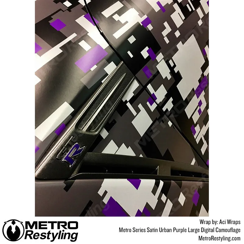 Metro Wrap Large Digital Urban Purple Camouflage Vinyl Film