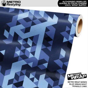 Metro Wrap Large Triangle Blue Urban Night Camouflage Vinyl Film