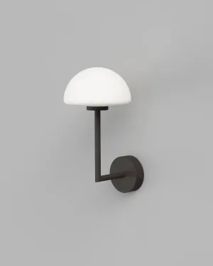 Minimalist Glass Dome Long Arm Wall Light