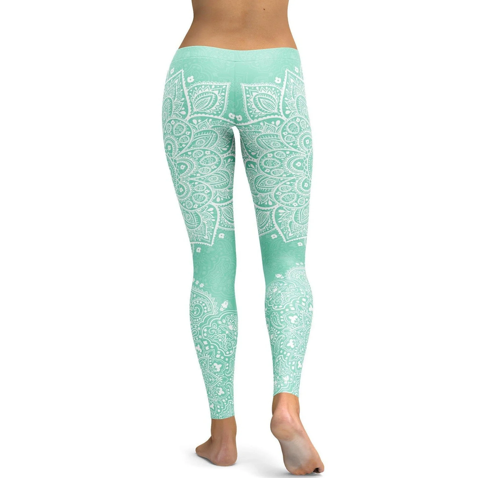 Mint Green Mandala Leggings