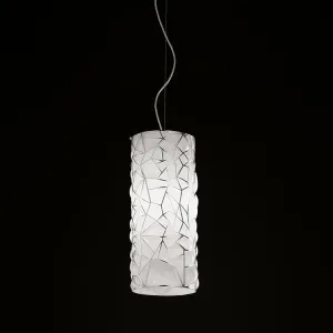 Modern Hand-Blown Milk White Murano Glass Ceiling Pendant
