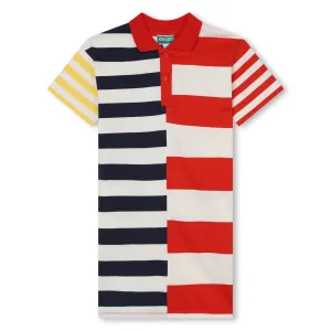 Multicolor Cotton Polo Dress