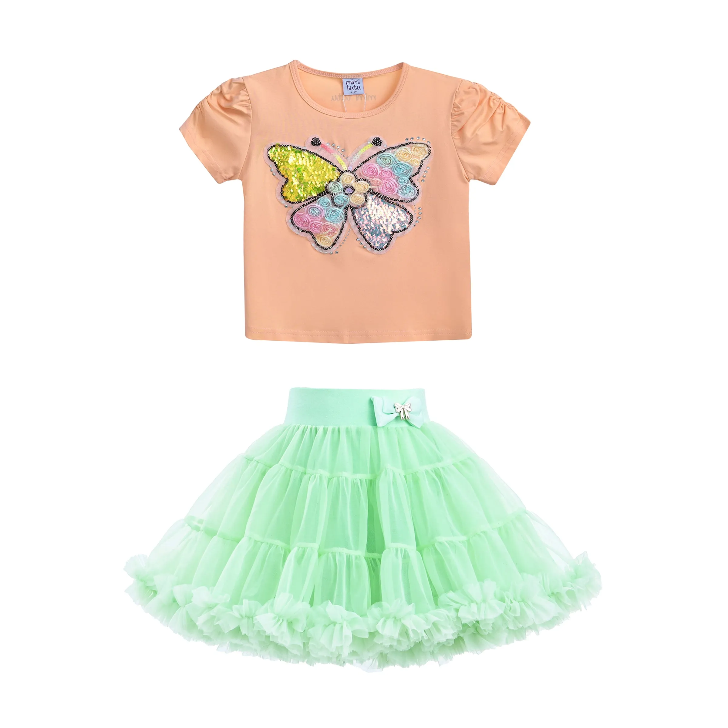 Multicolor Selena Butterfly Skirt Outfit