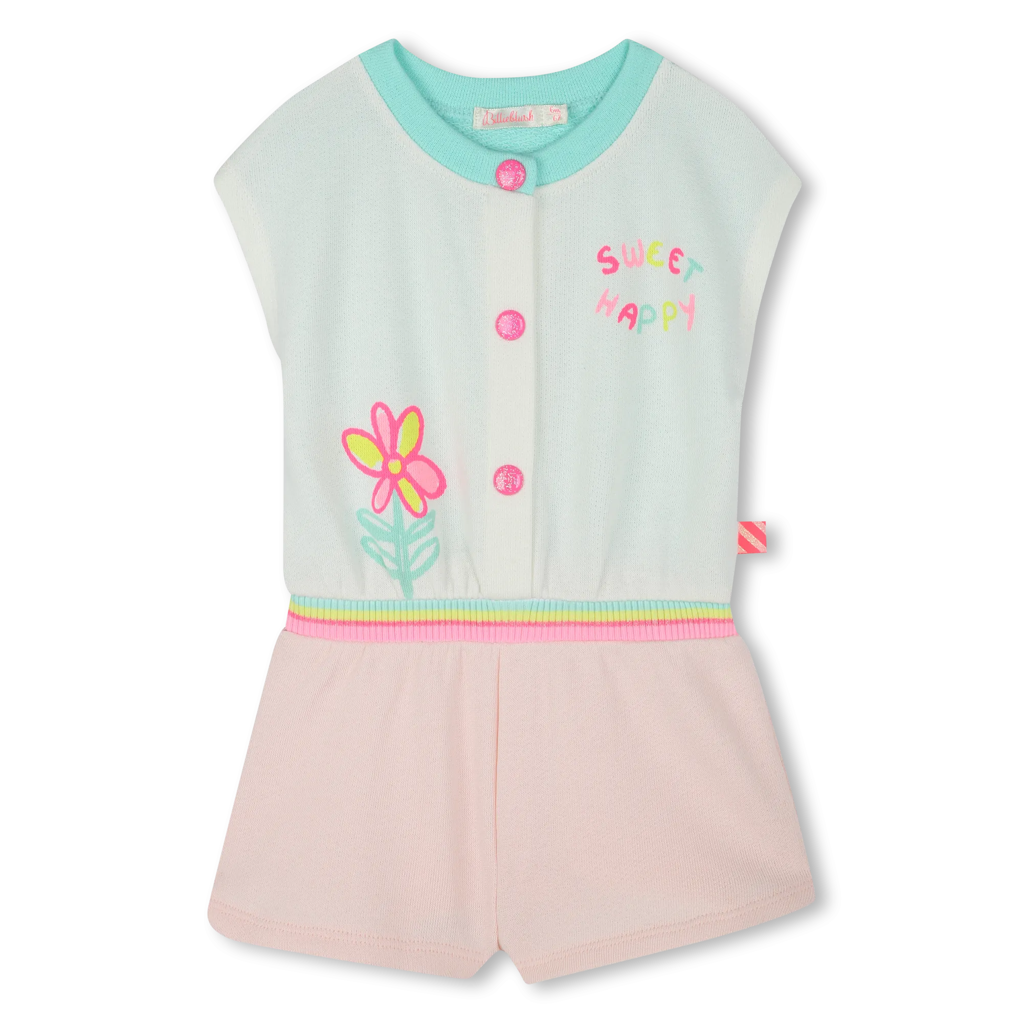 Multicolor Short Cotton Romper