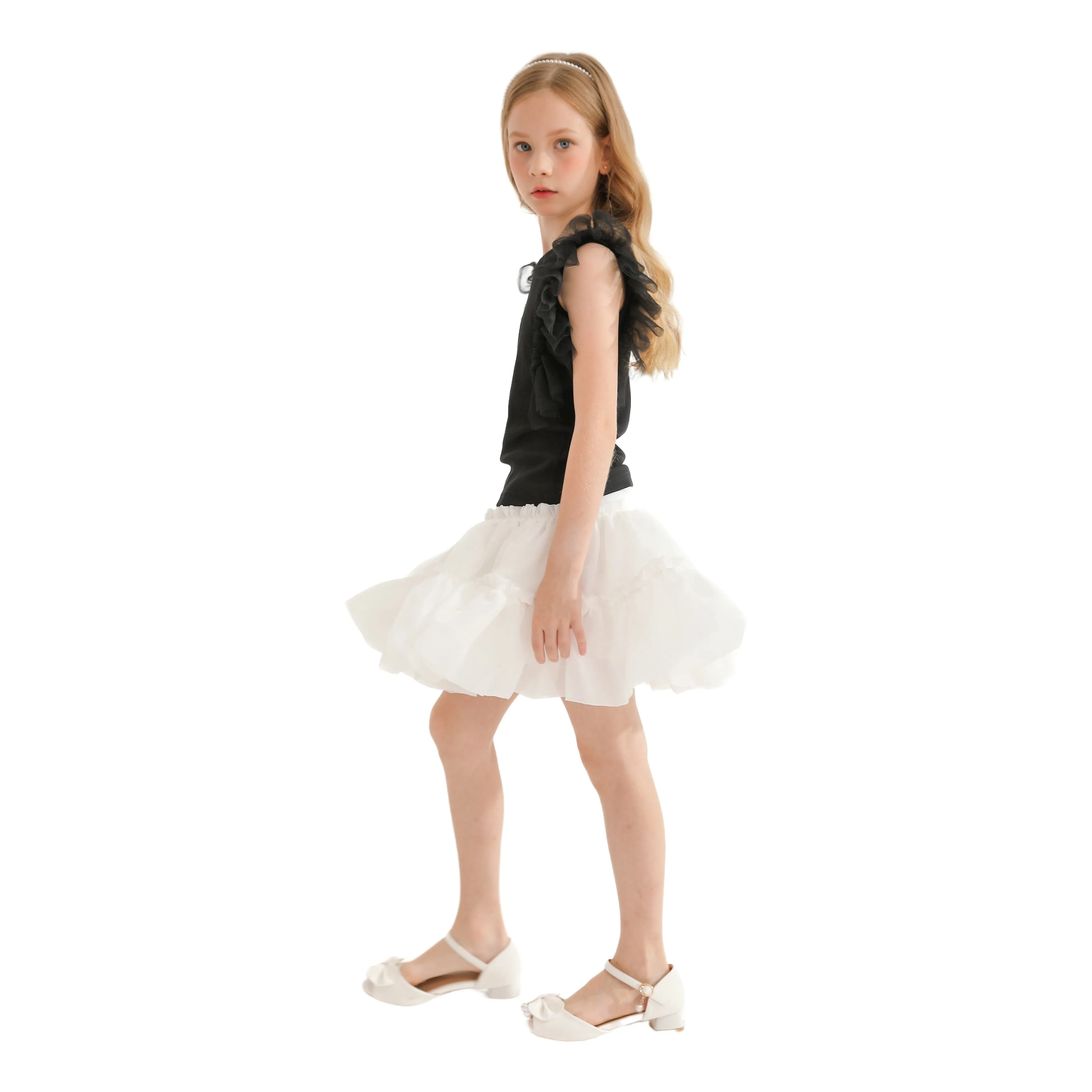 Multicolor Siena Ruffle Skirt Outfit