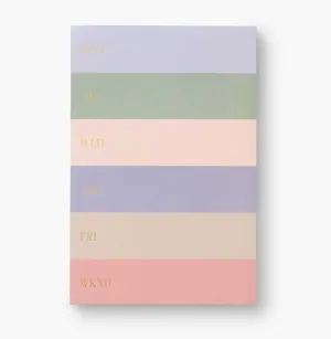 Muted Color Block Weekly Memo Notepad