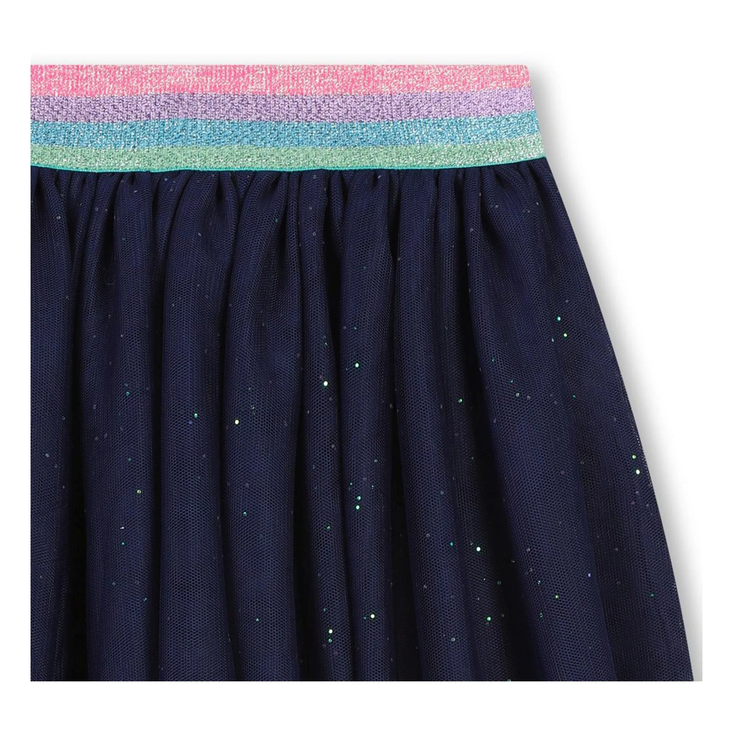 Navy Glitter Lined Tulle Skirt