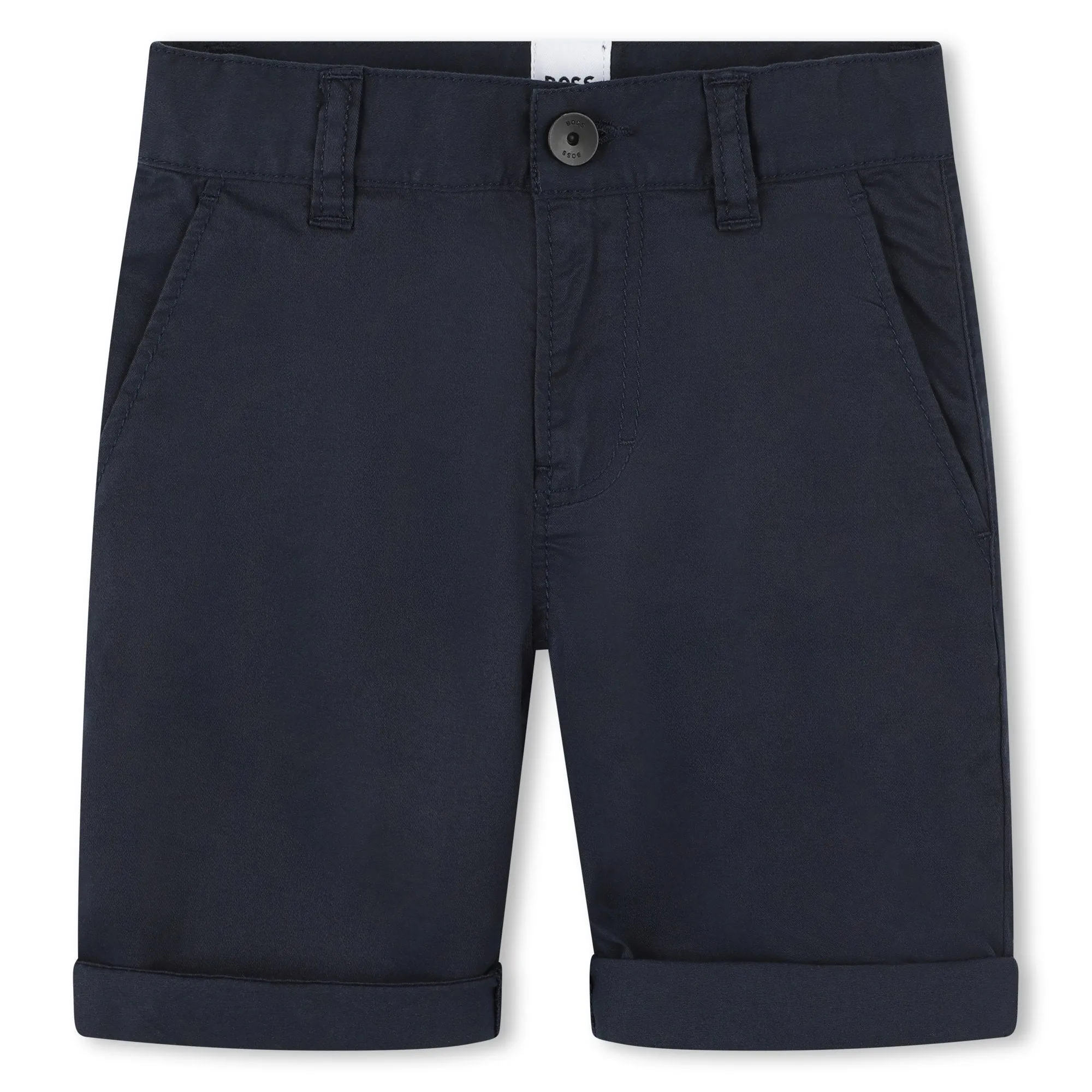 Navy Plain Chino Shorts