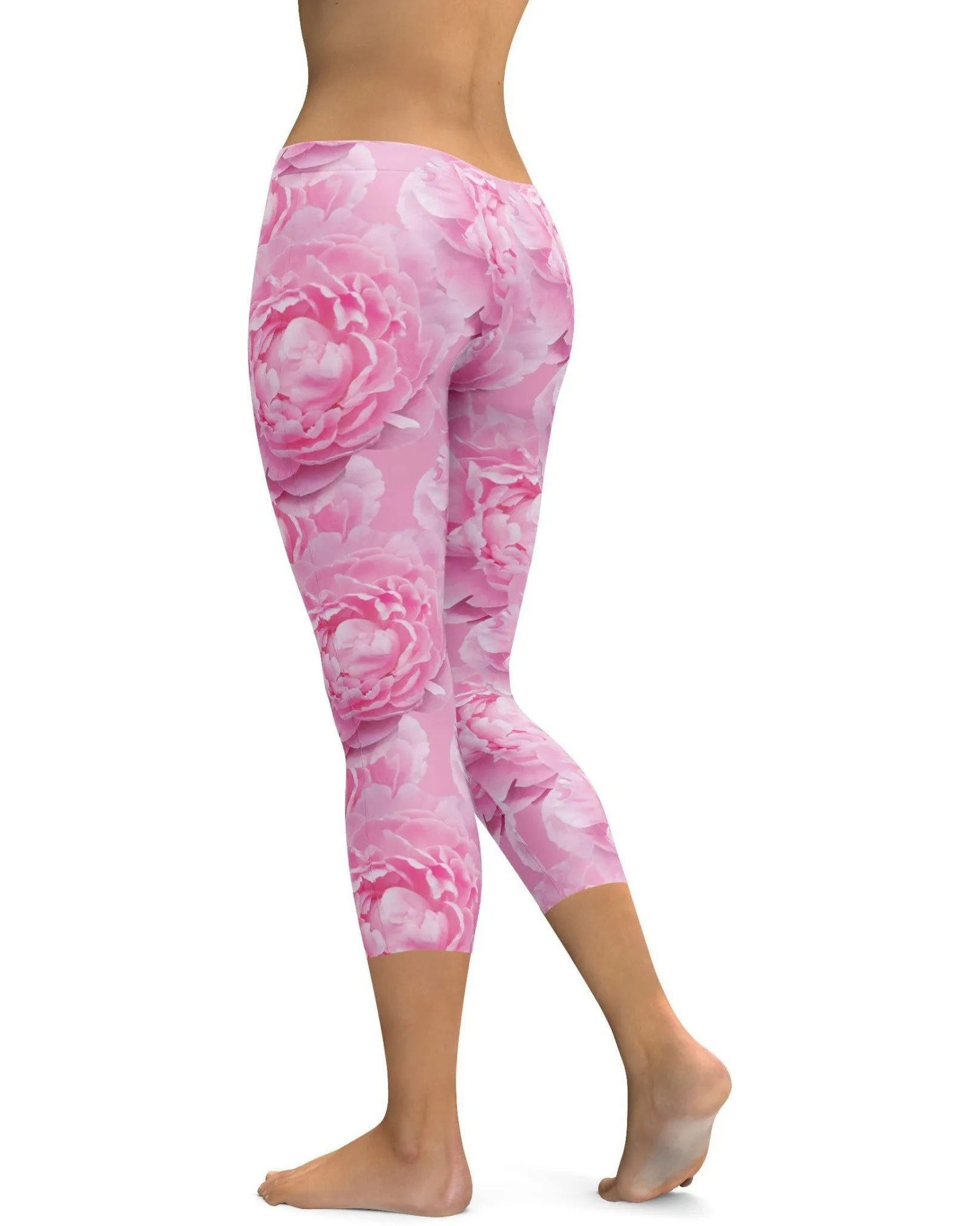 Peony Flower Capris