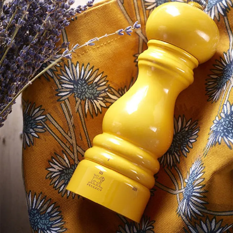 Peugeot Paris 7" u'Select Manual Wooden Pepper Mill - Saffon Yellow Gloss