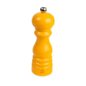 Peugeot Paris 7" u'Select Manual Wooden Pepper Mill - Saffon Yellow Gloss