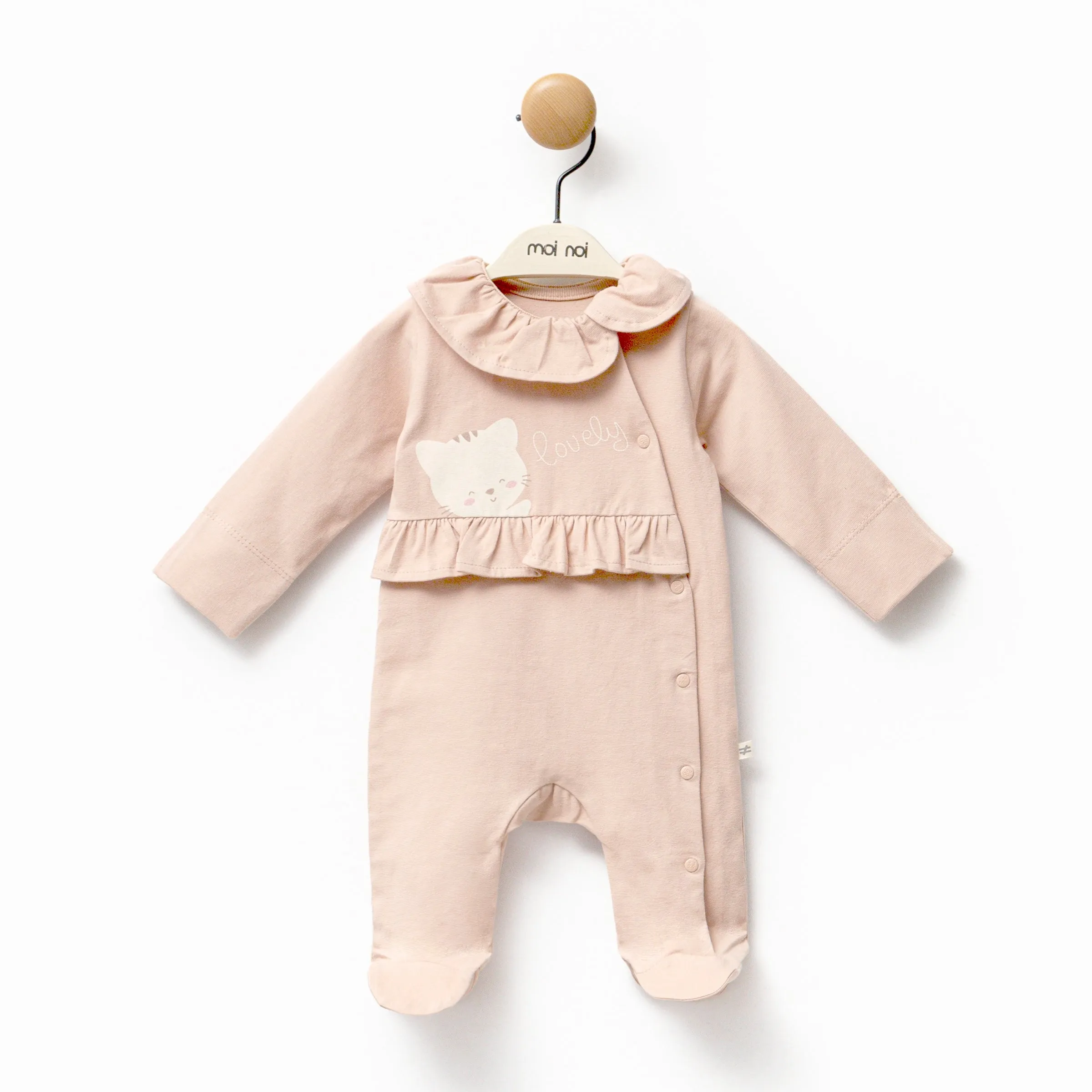 Pink Lovely Kitten Babygrow