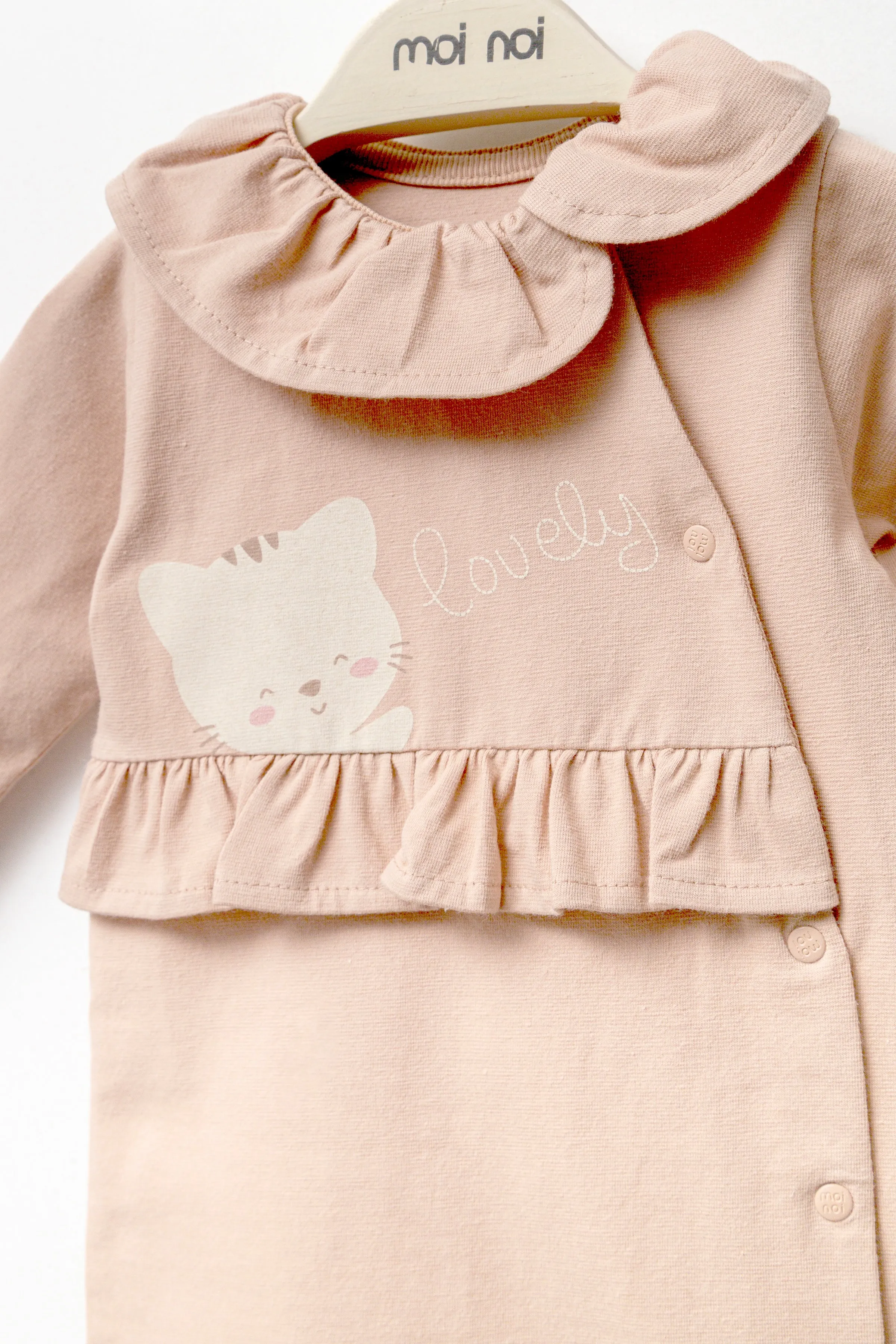 Pink Lovely Kitten Babygrow