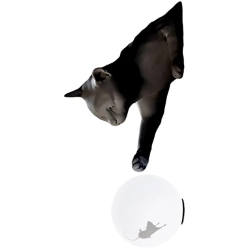 Playful Ceramic Cat Wall Light