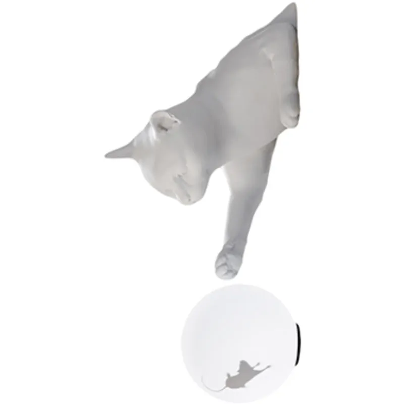 Playful Ceramic Cat Wall Light