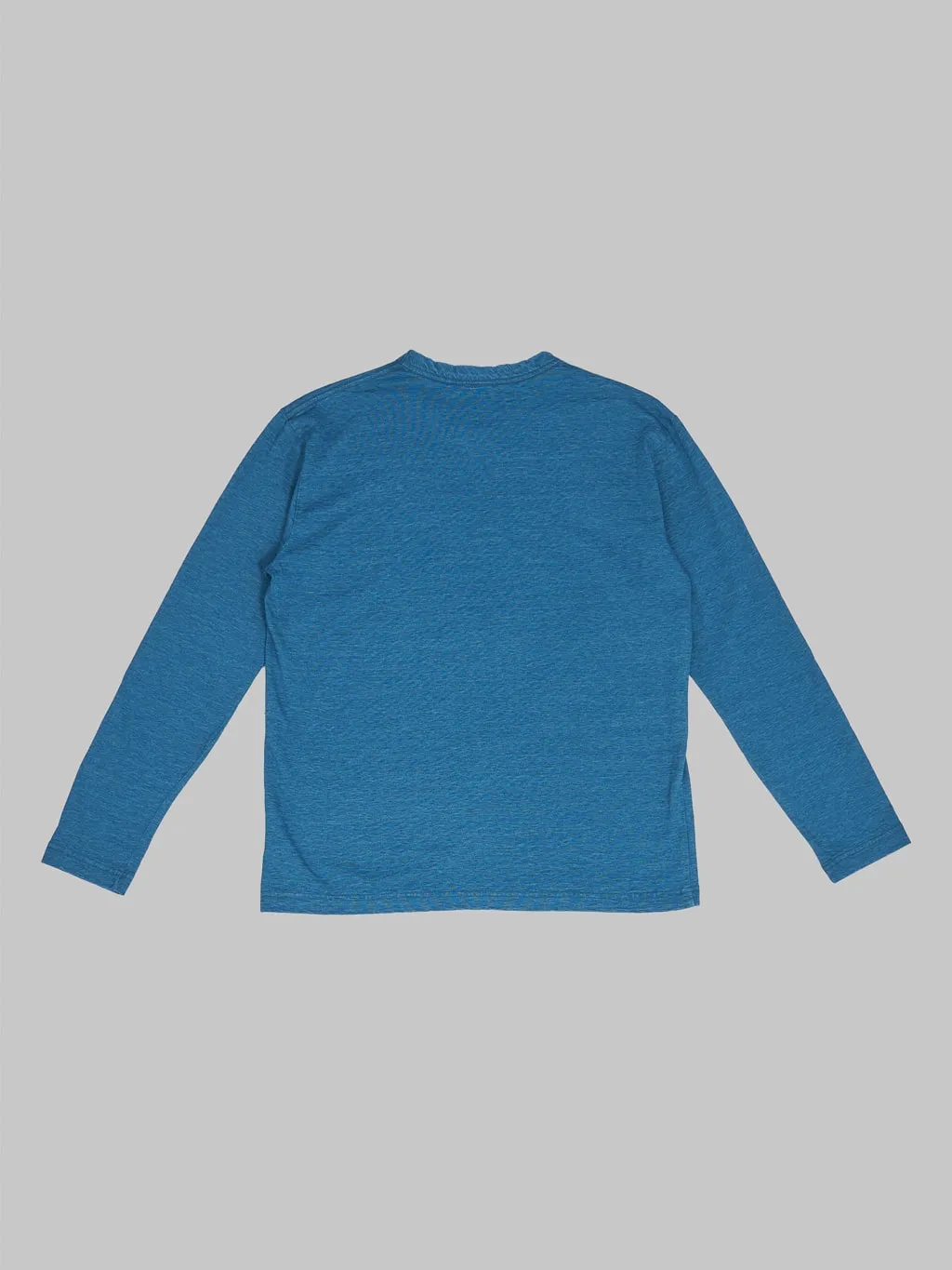 Pure Blue Japan LS5011-GRE Greencast Indigo Dyed Long Sleeve T-Shirt