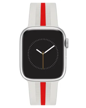 Racer Silicone Band for Apple Watch™ | Cream/Red