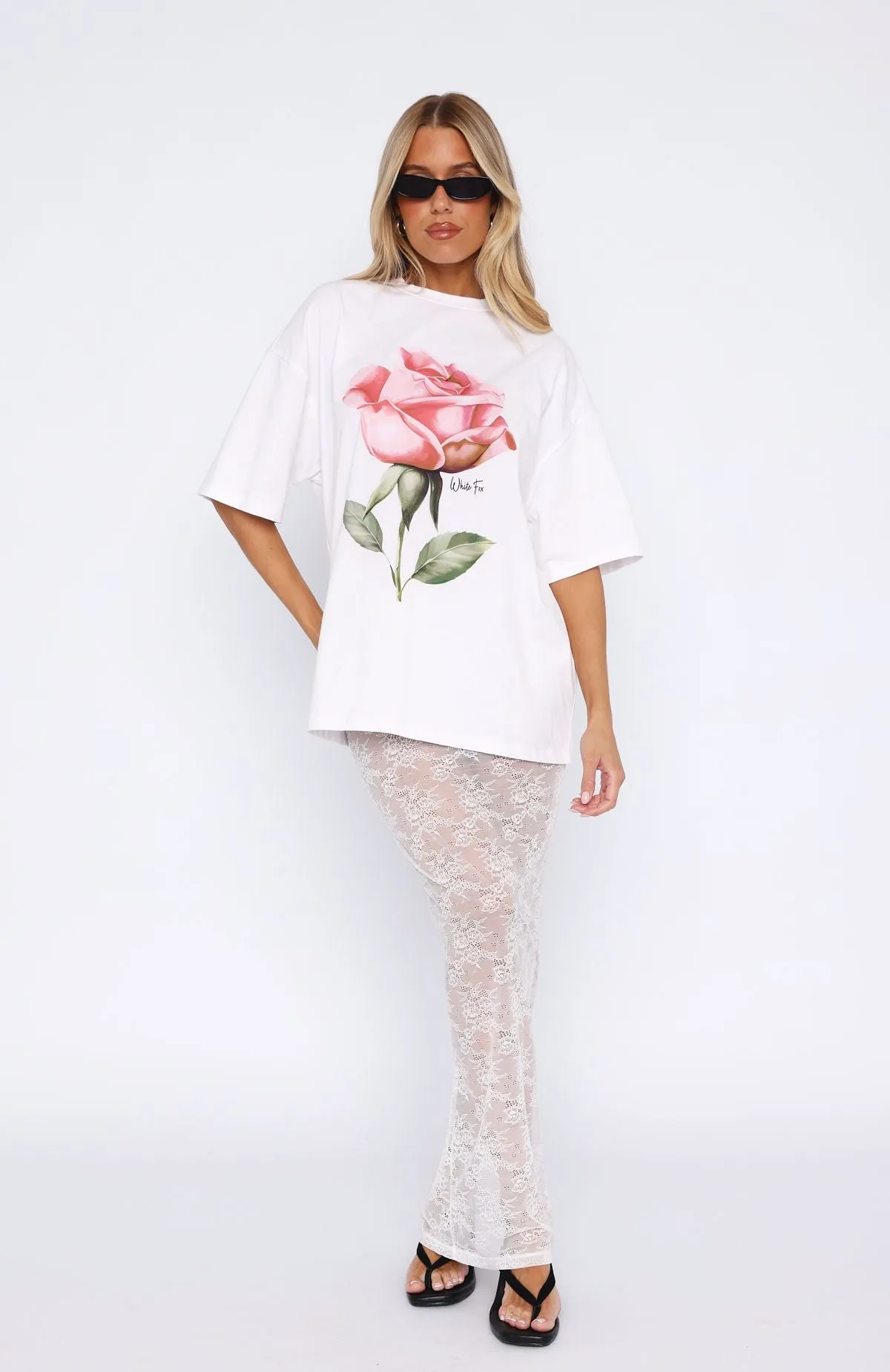 Ride It Out Oversized Tee White