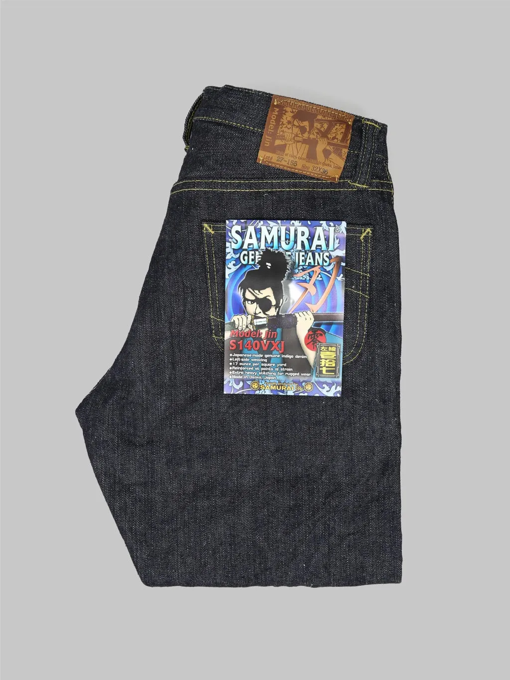 Samurai Jeans S140VXJ JIN 17oz Left Hand Twill Relaxed Tapered Jeans