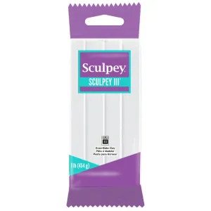 Sculpey III Polymer Clay Creative Pack - Matte White Finish, 1 lb