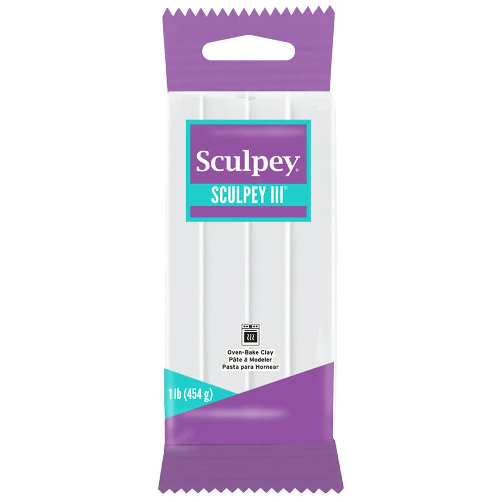 Sculpey III Polymer Clay Creative Pack - Matte White Finish, 1 lb