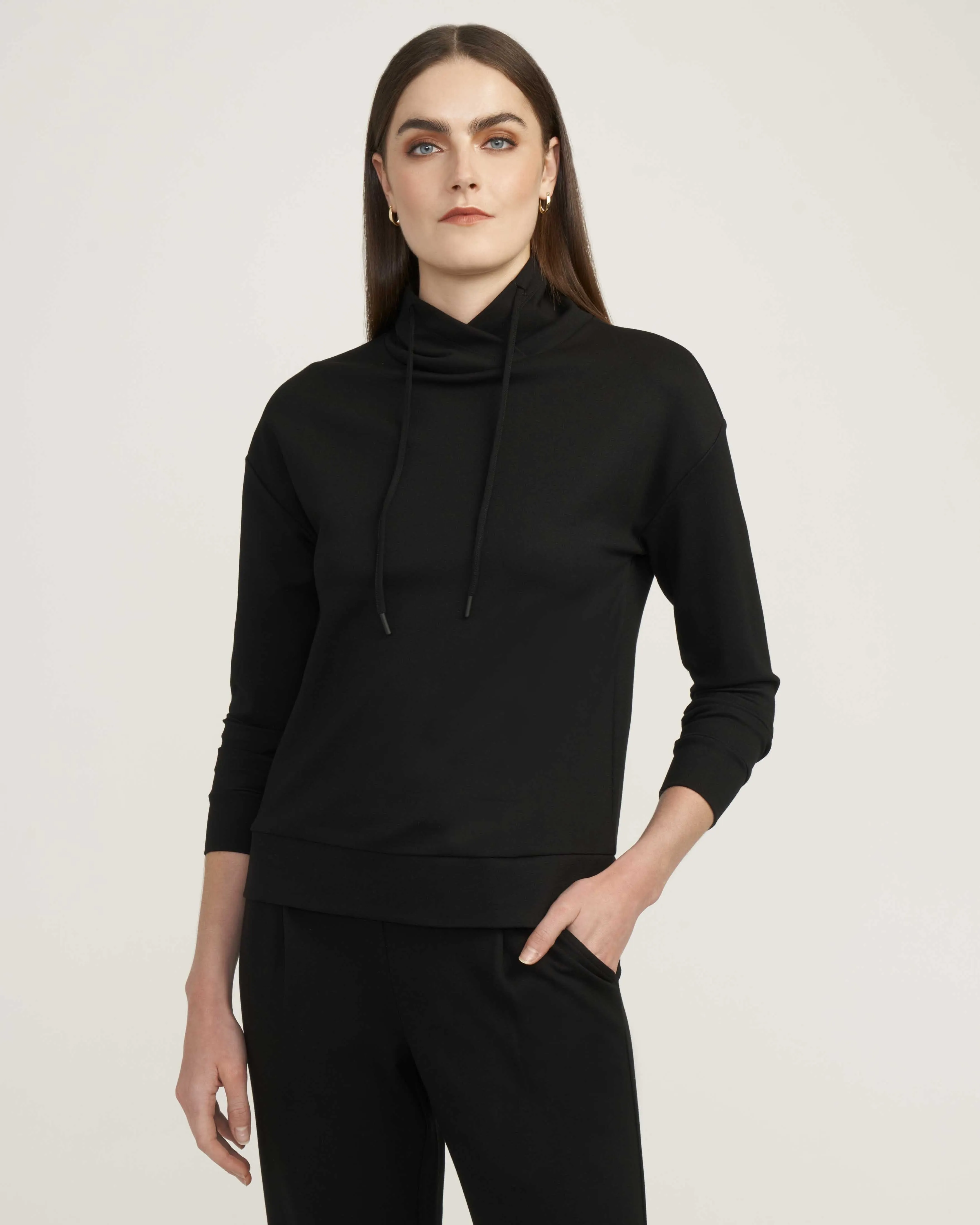 Serenity Knit Funnel Neck Sweatshirt- Sale