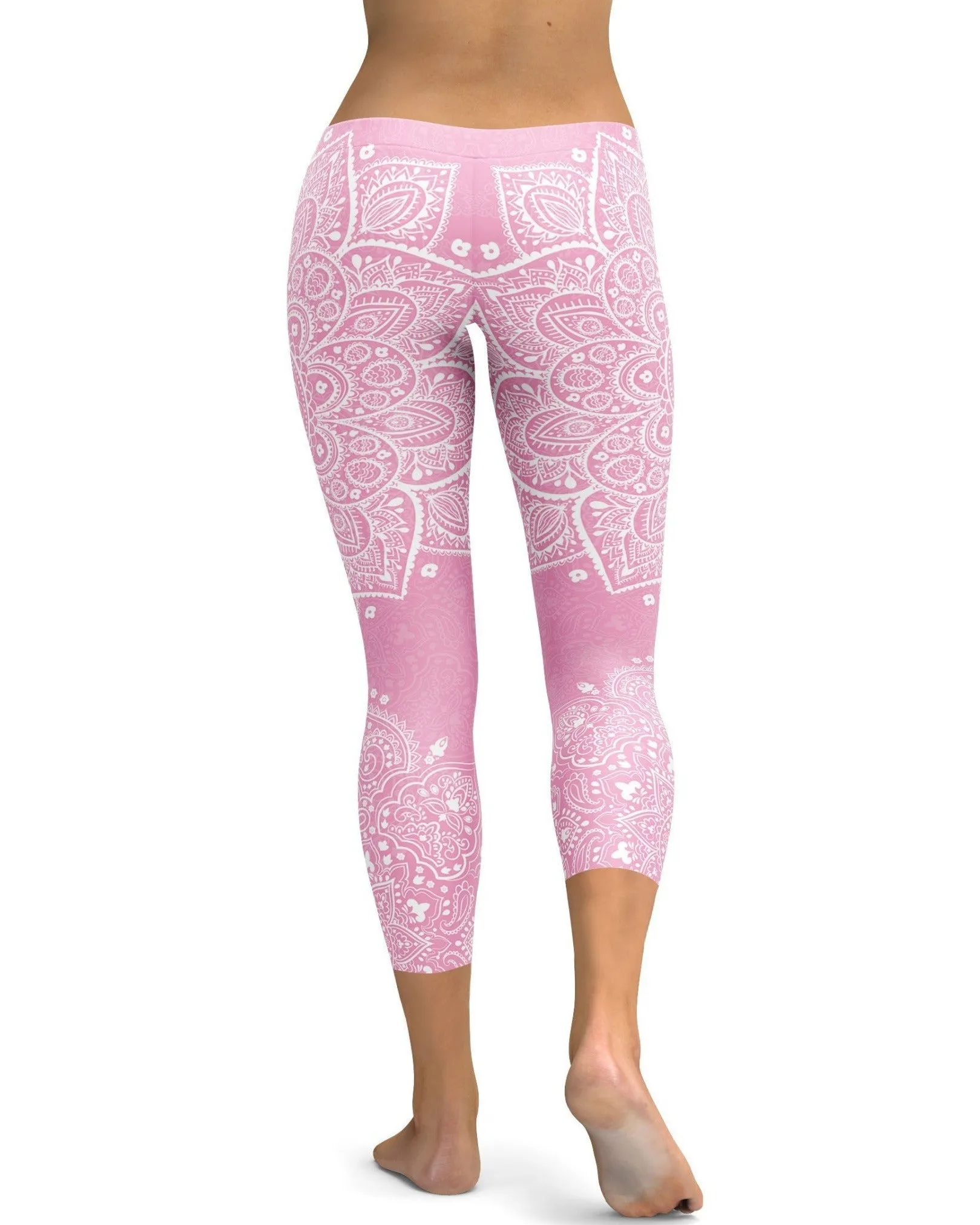 Soft Pink Mandala Capris