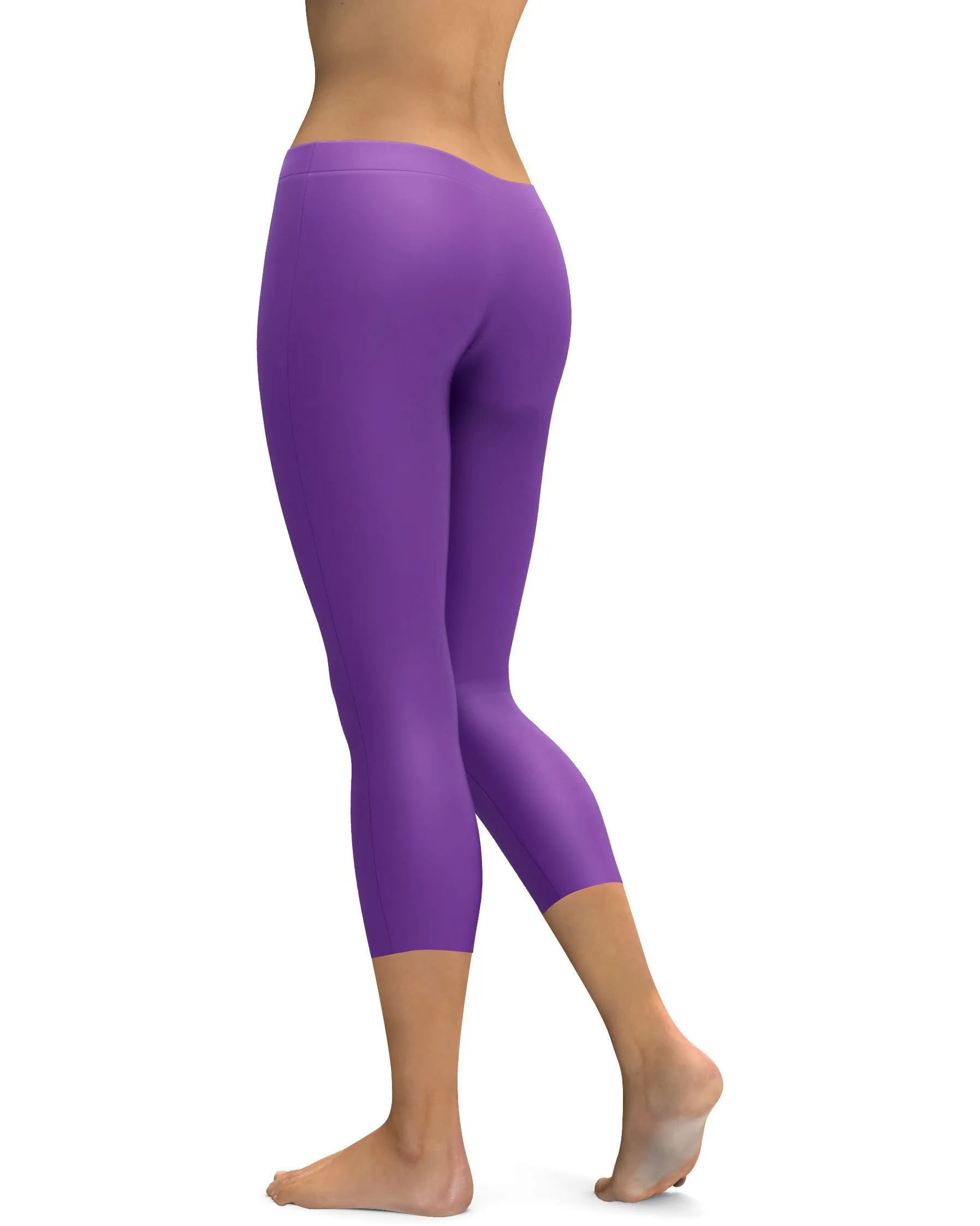 Solid Lavender Capris