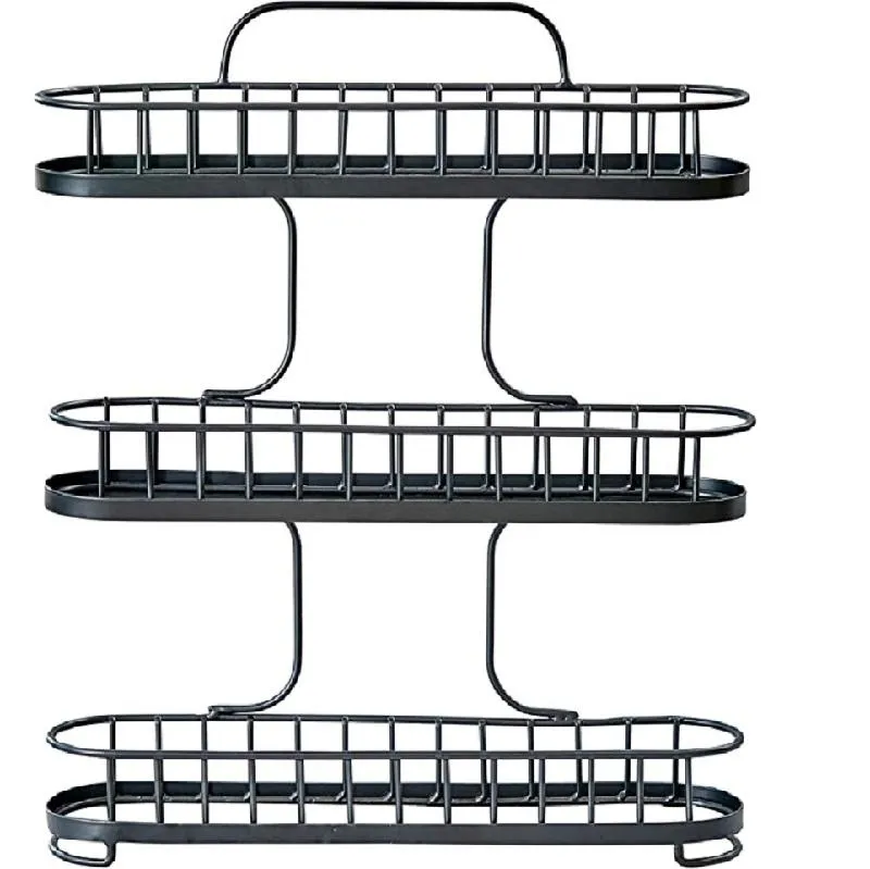 Spectrum Diversified Yumi 3-Tier Black Spice Rack