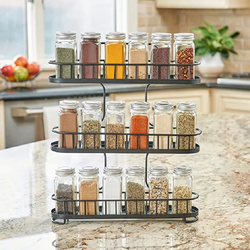 Spectrum Diversified Yumi 3-Tier Black Spice Rack