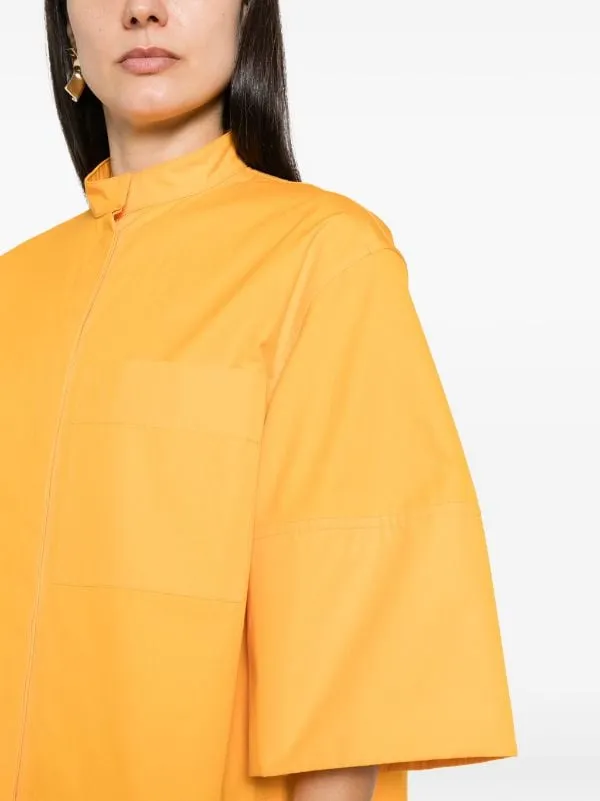STAND-COLLAR COTTON SHIRT