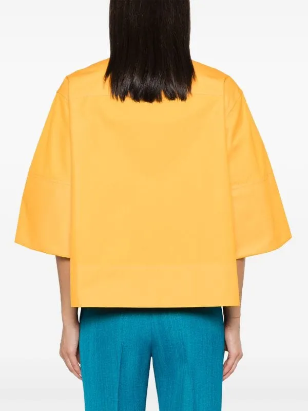 STAND-COLLAR COTTON SHIRT