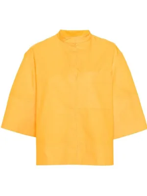 STAND-COLLAR COTTON SHIRT