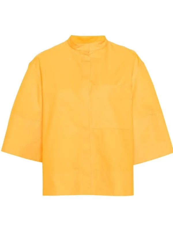 STAND-COLLAR COTTON SHIRT