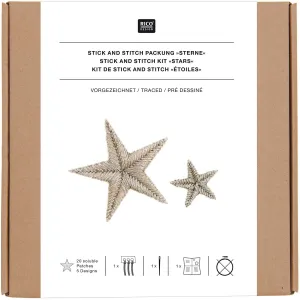 Stars Stick and Stitch Embroidery Kit