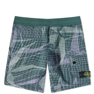 Stone Island Junior Compass Print Sweatshorts