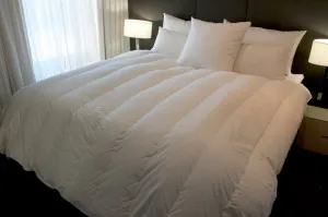 Super King Size Channel Quilt 95% White Polish Goose Down 4 Blanket Warmth German Batiste TE100