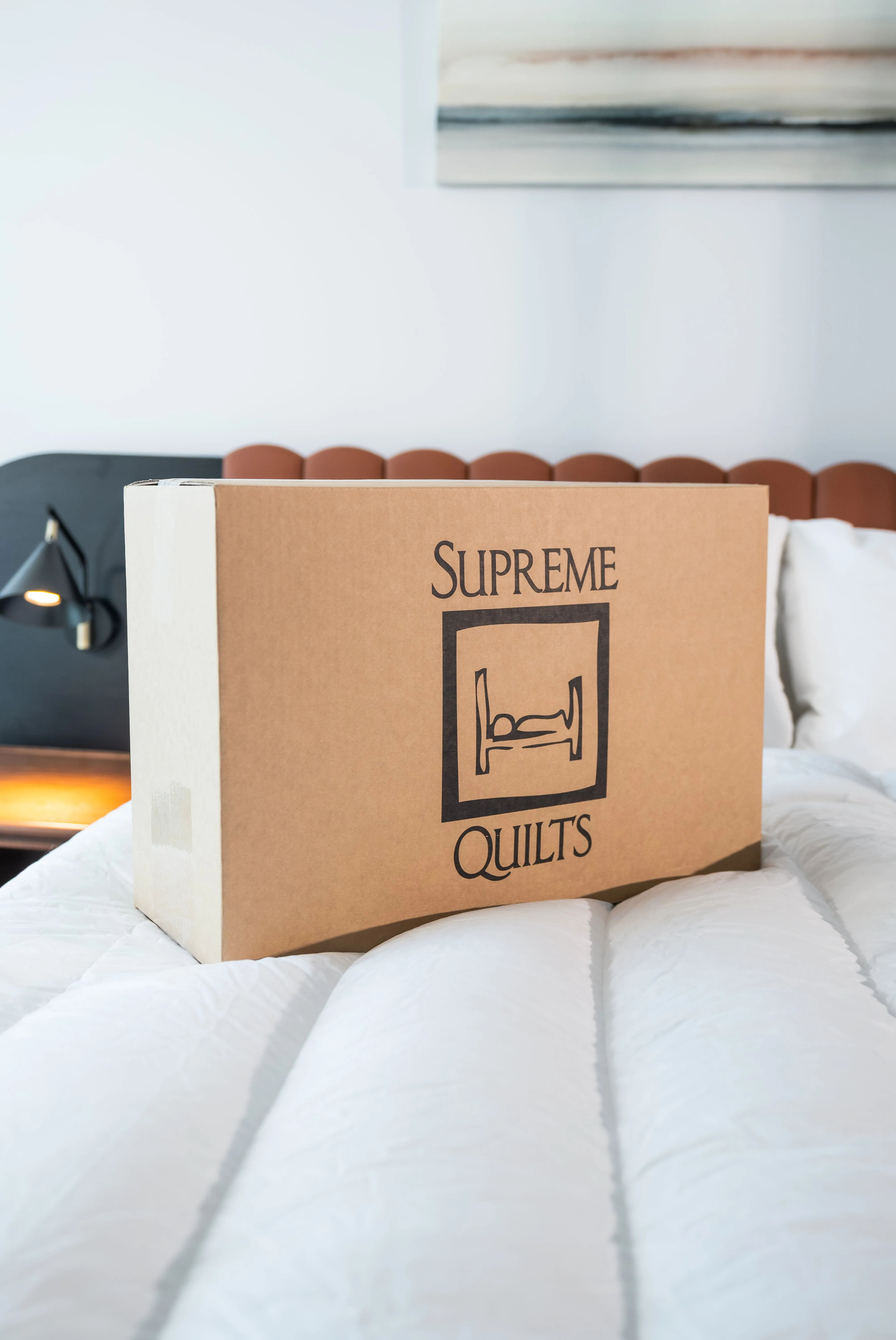 Super King Size Channel Quilt 95% White Premium Polish Goose Down 1 Blanket Warmth German Batiste TE100
