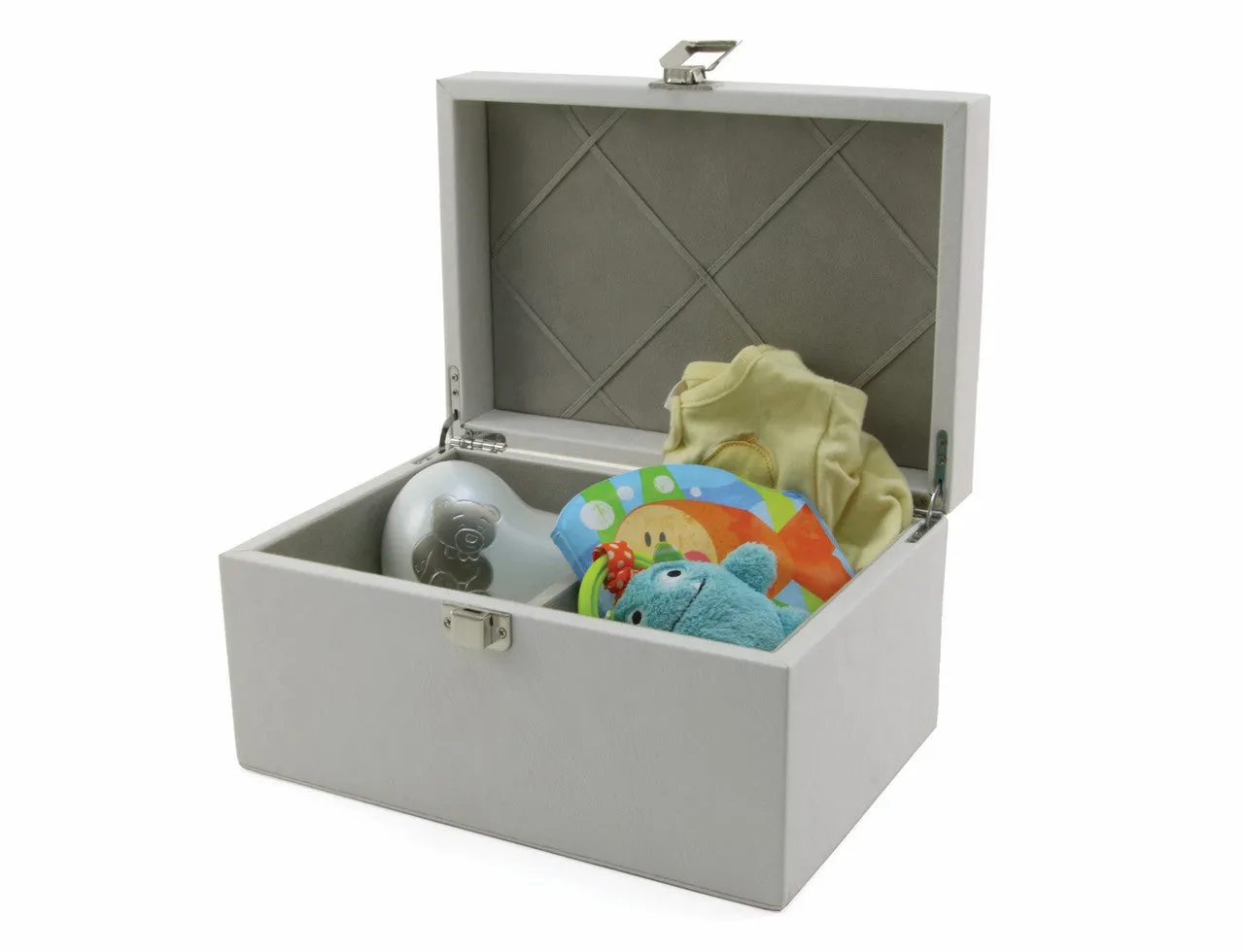 Teddy Bear Memory Chest For Infant In White