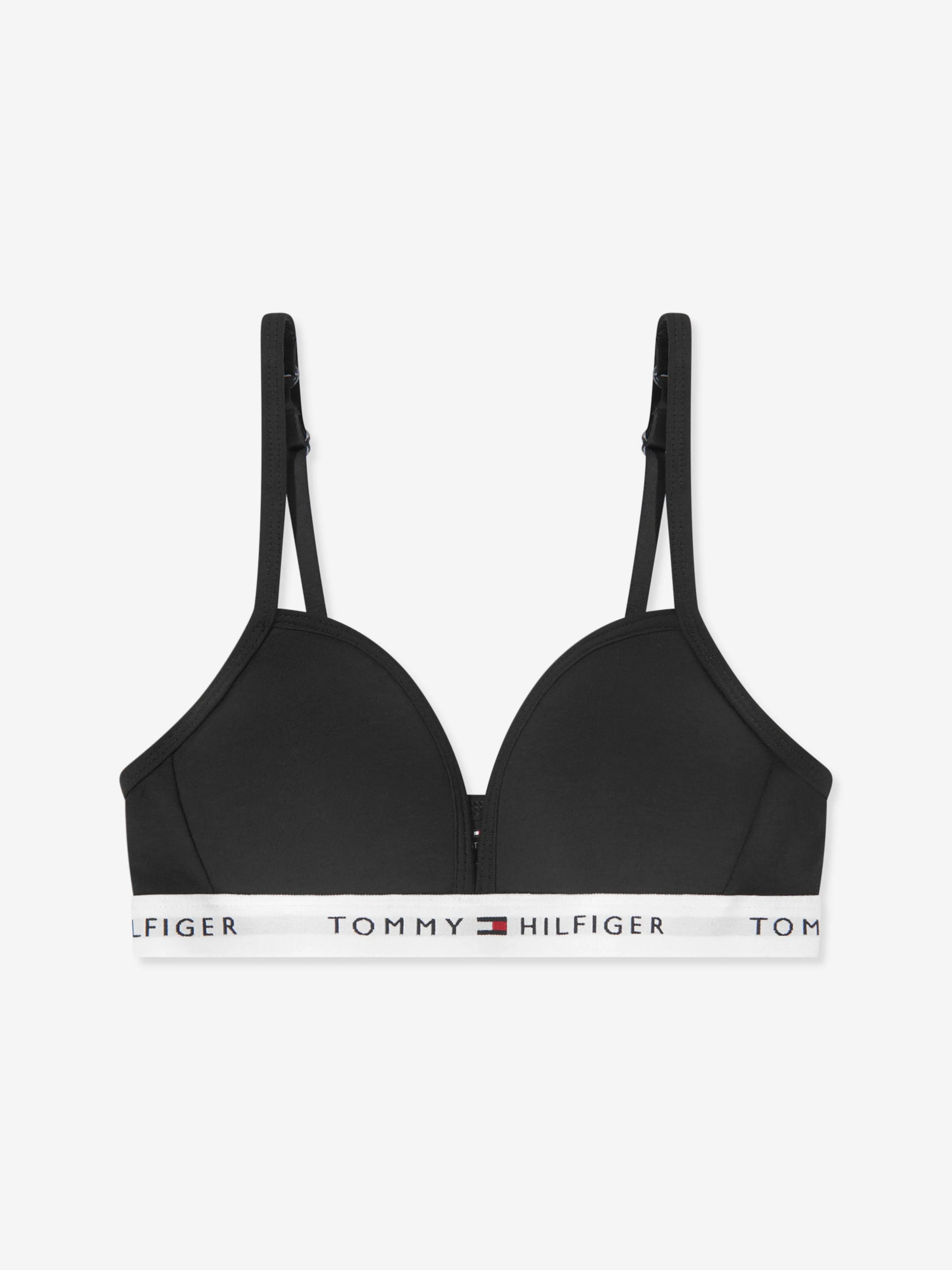 Tommy Hilfiger Girls Fixed Foam Triangle Bra in Black