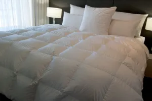 US Queen Size Comforter Baffle Boxed 95% White European Duck Down 1 Blanket Warmth German Batiste TE100