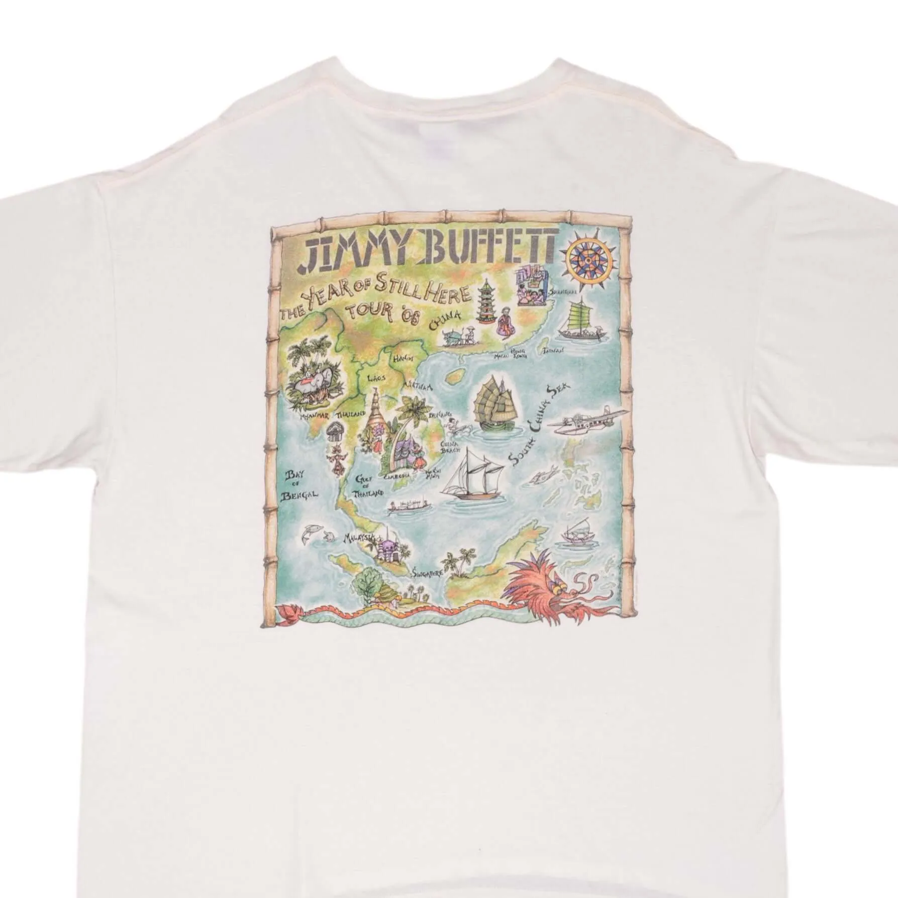 VINTAGE JIMMY BUFFETT THE YEAR STILL HERE 2008 TEE SHIRT SIZE XL
