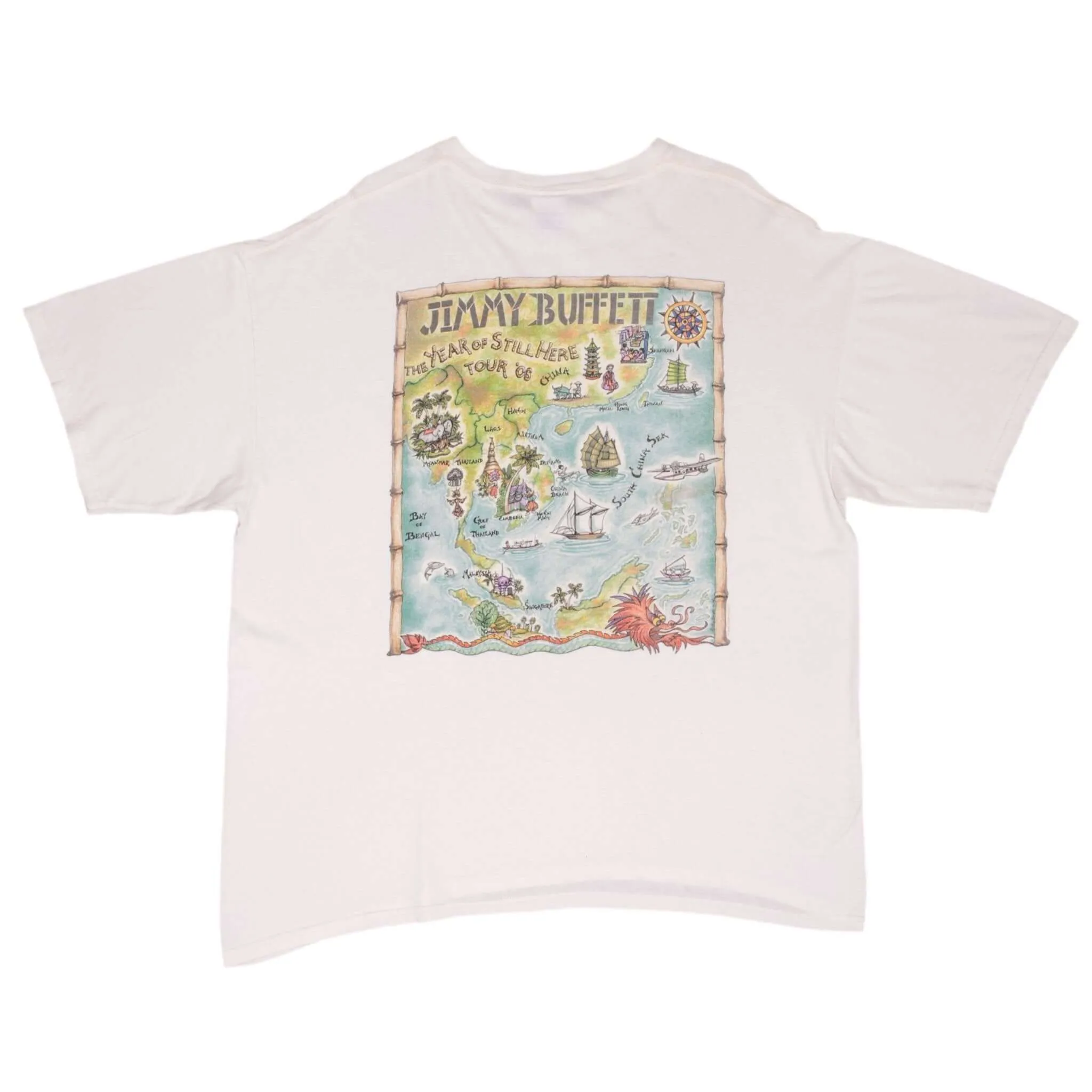 VINTAGE JIMMY BUFFETT THE YEAR STILL HERE 2008 TEE SHIRT SIZE XL