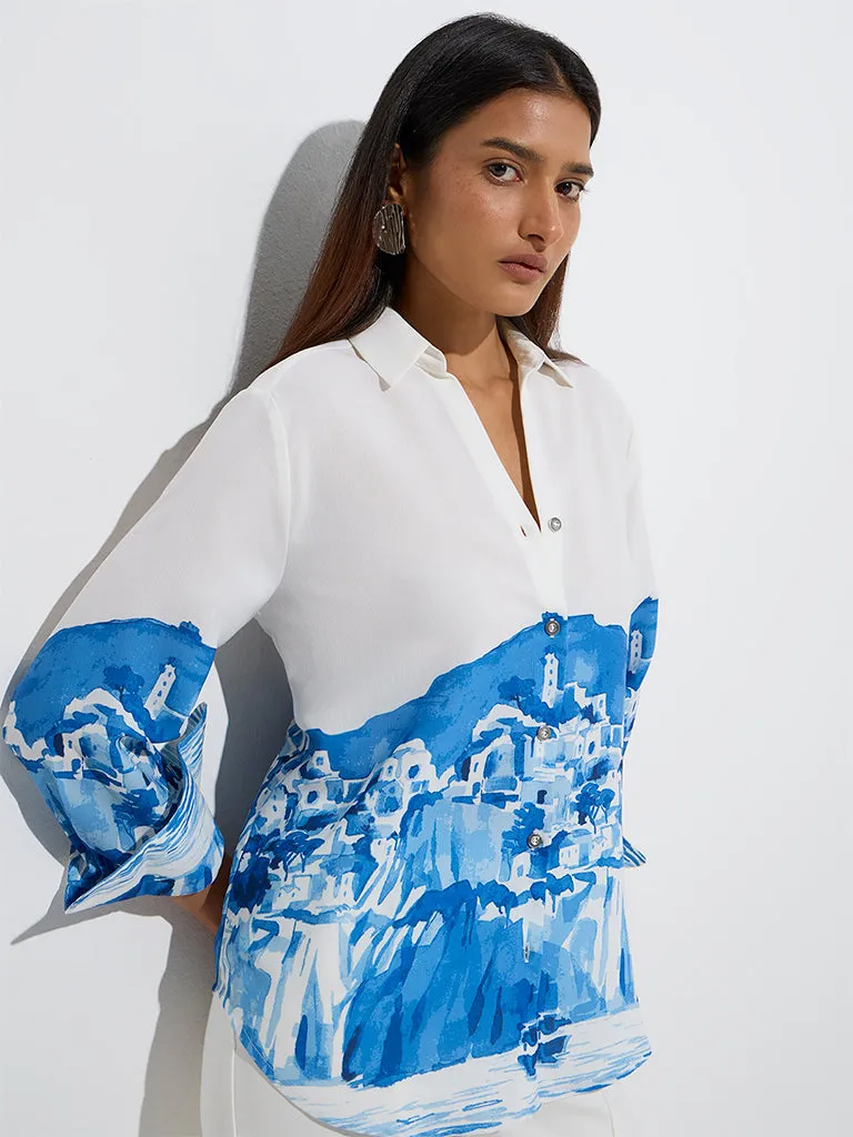 Wardrobe White Scenic-Inspired Shirt