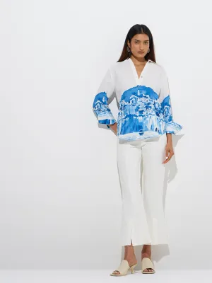 Wardrobe White Scenic-Inspired Shirt