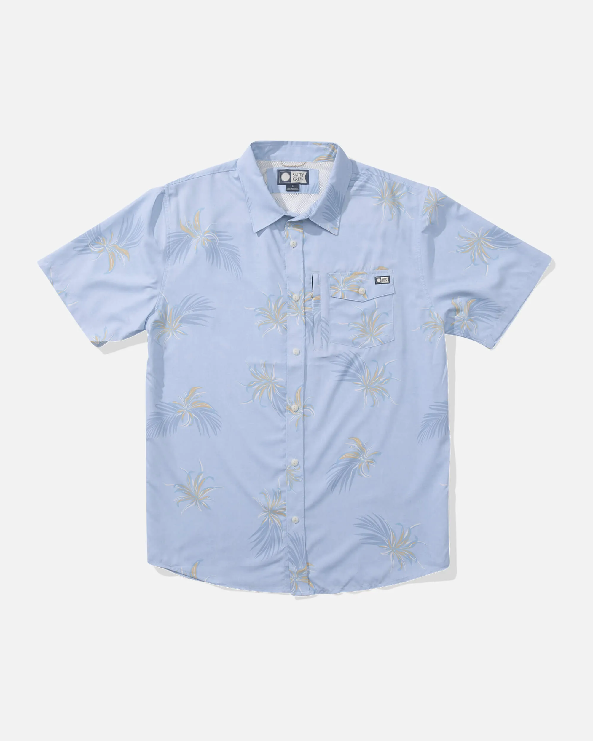 Weekender Ss Tech Woven - Light Blue